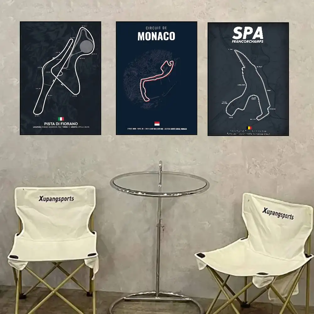 F1 Imola Monaco Track Circuit Canvas Poster Living Room Quality Canvas Vintage Style Comics Painting Art Home Wall Decor Picture - Image 5