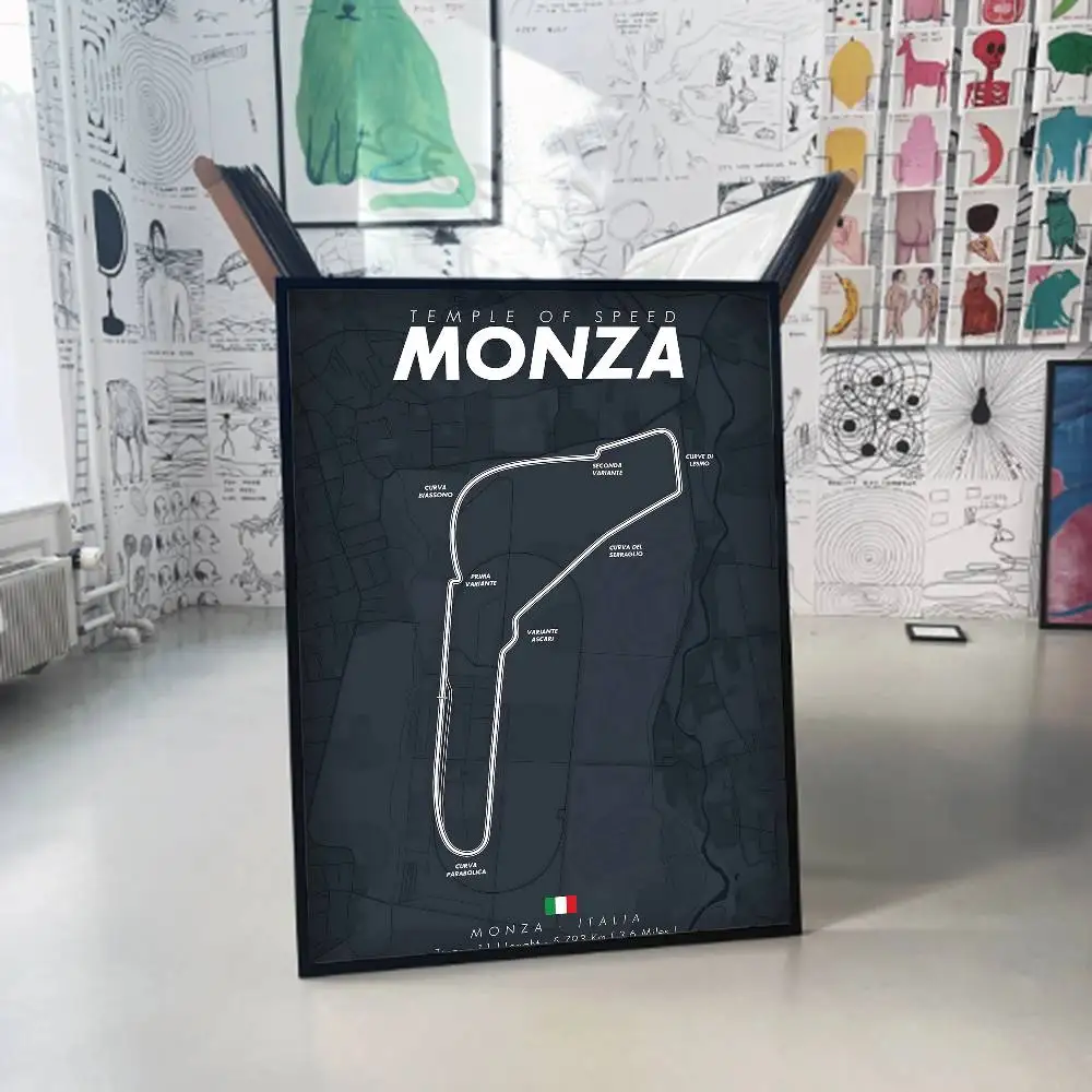 F1 Imola Monaco Track Circuit Canvas Poster Living Room Quality Canvas Vintage Style Comics Painting Art Home Wall Decor Picture - Image 7