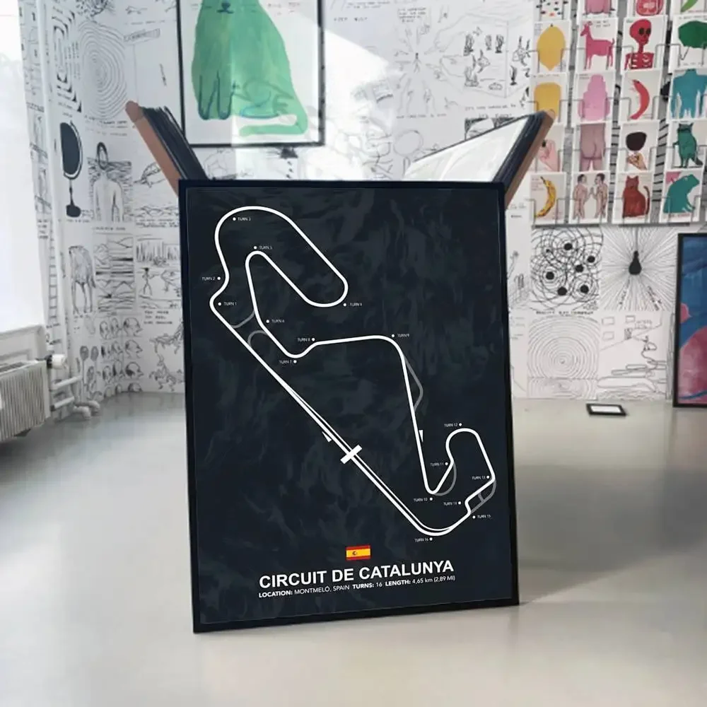 F1 Imola Monaco Track Circuit Canvas Poster Living Room Quality Canvas Vintage Style Comics Painting Art Home Wall Decor Picture - Image 22
